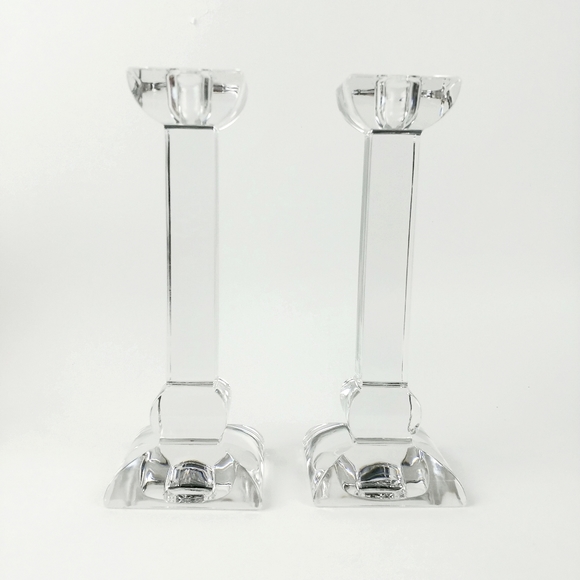 Vtg Villeroy & Boch Austrian crystal candlesticks